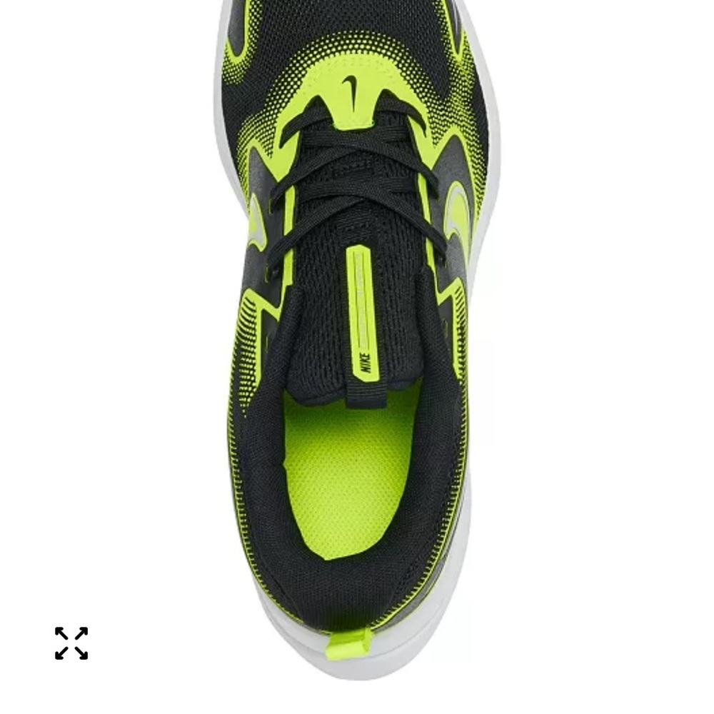 Nike kids Black and Volt Low-Top Running Sneakers - Picture 3 of 7